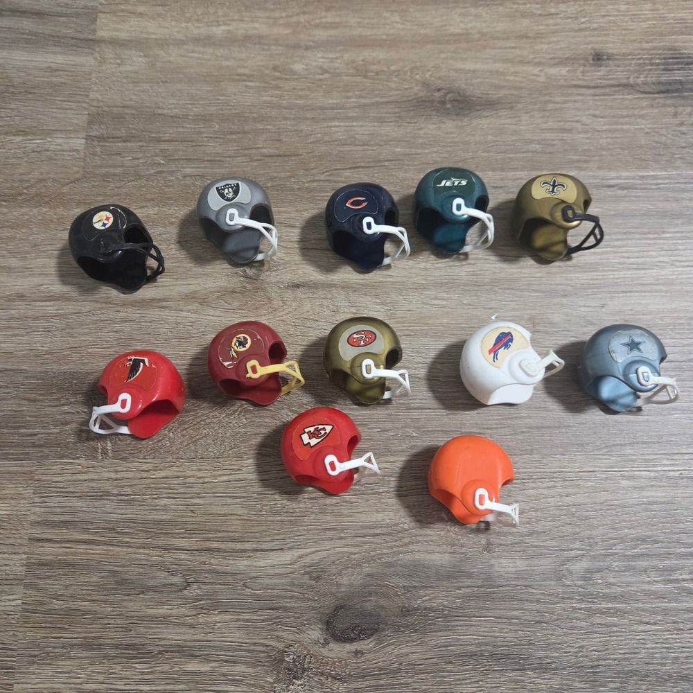 Vintage NFL Mini Pocket Pro Gumball Machine Helmets Lot of 12 Various Teams